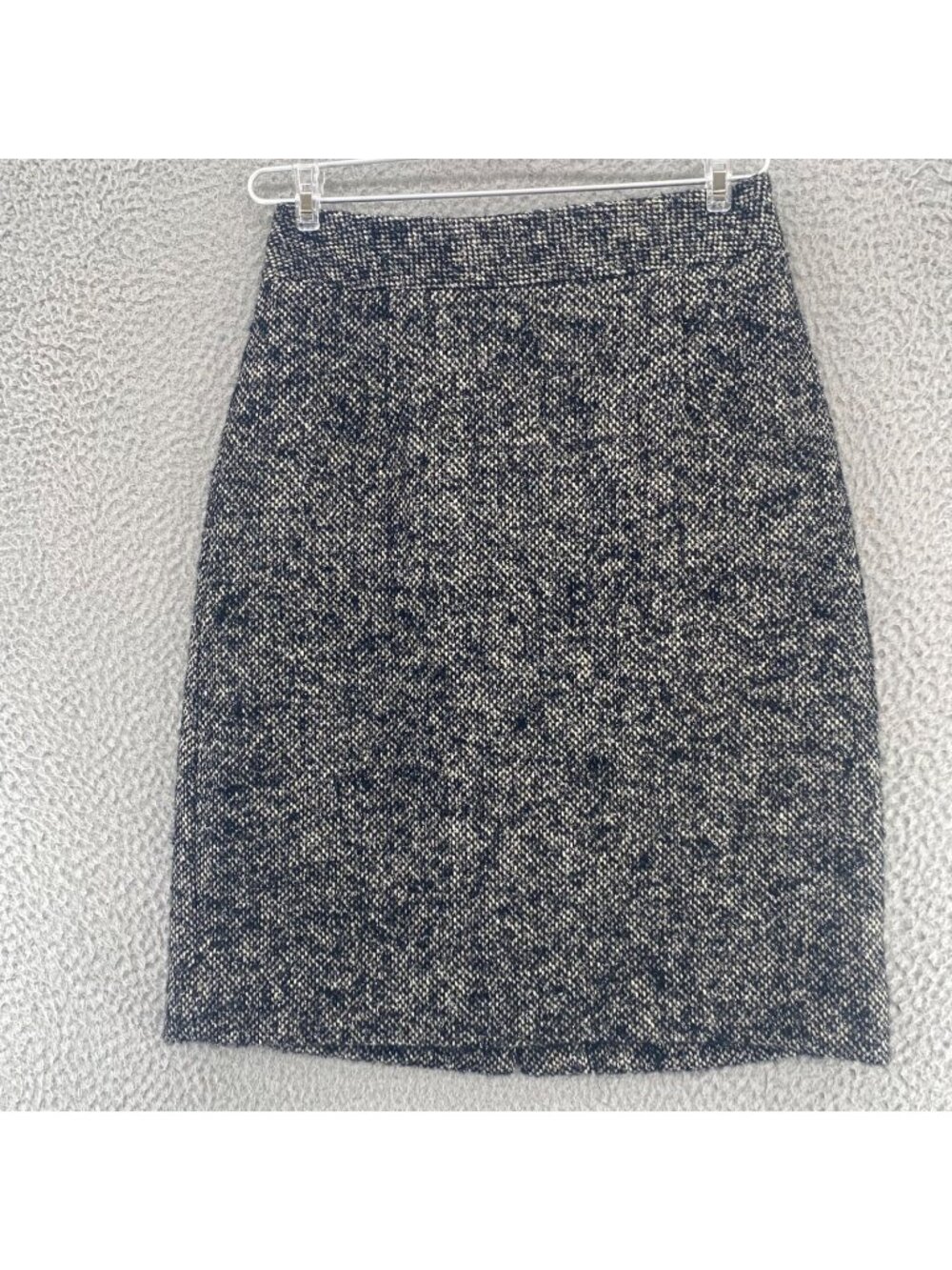 Coldwater Creek Skirt Womens 8 Petite Gray Tweed Wool Blend Above Knee Straight